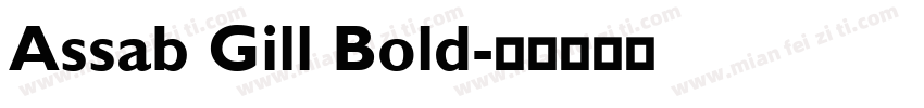 Assab Gill Bold字体转换